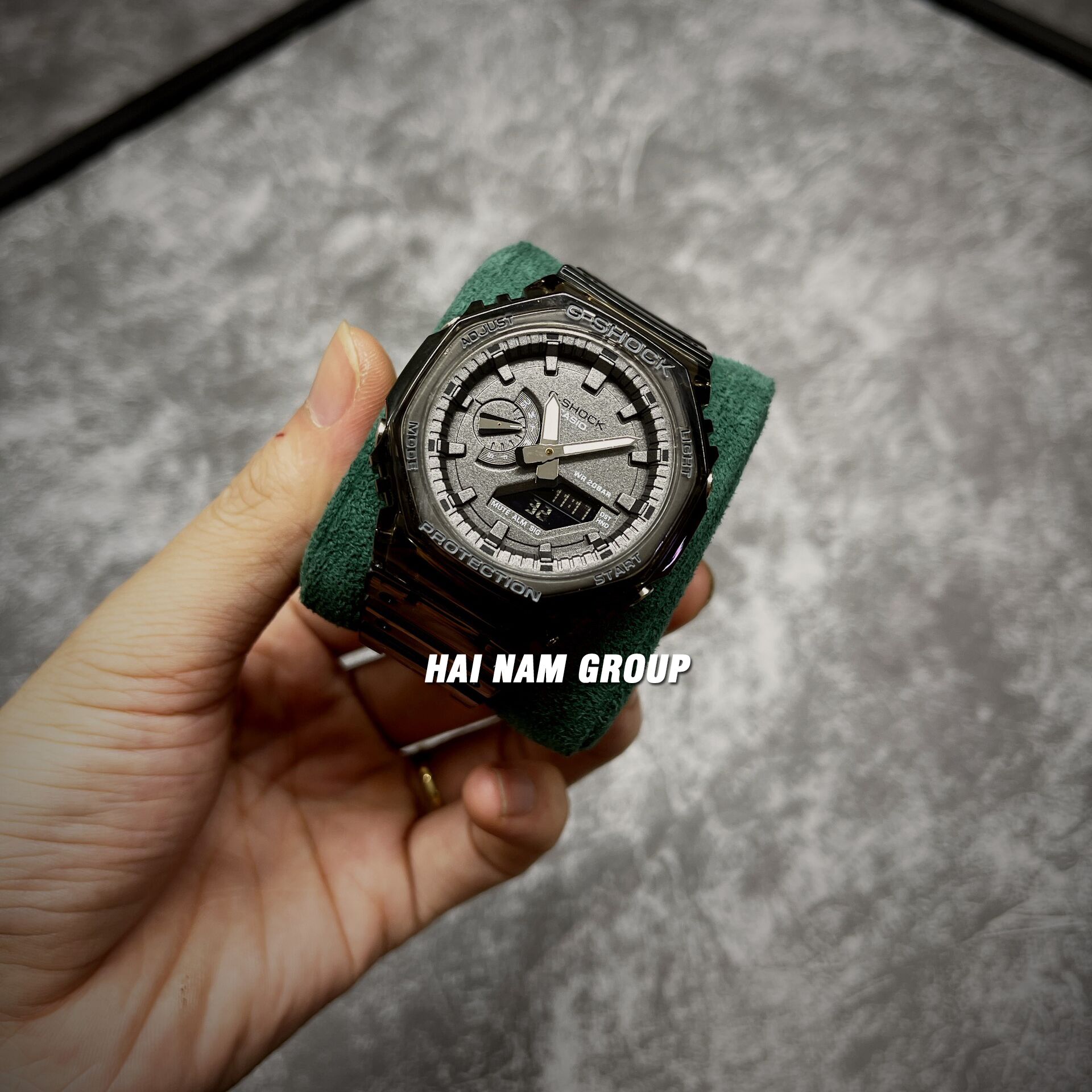 Đồng hồ nam nữ G-SHOCK GMA-S2100SK-1A Đen trong suốt mặt bạc 2