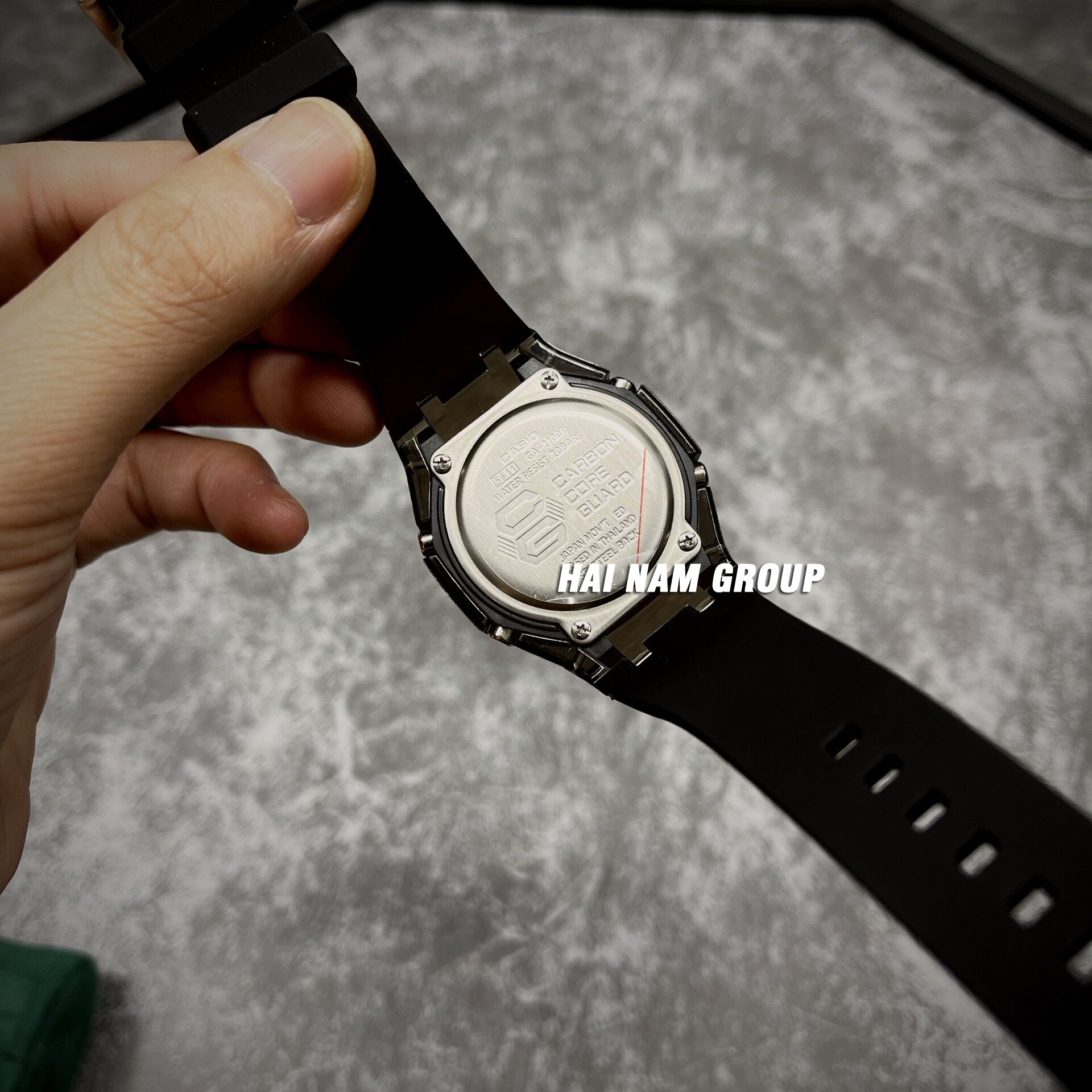 Đồng hồ nam nữ G-SHOCK GA 2100 Custom Ap Gen 3 Đen Trong Suốt Mặt Đen Rainbow 5