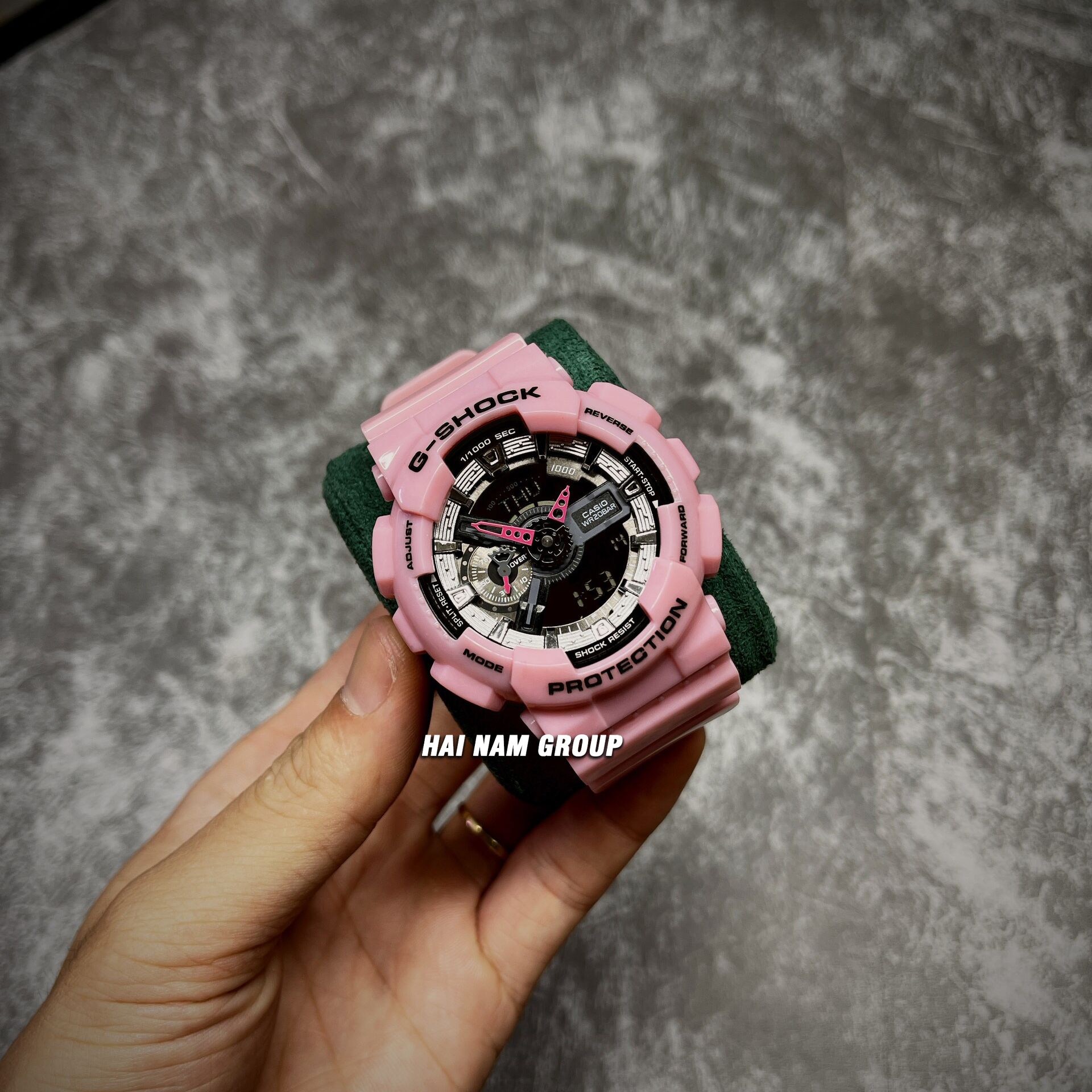 Đồng hồ nam nữ G-SHOCK GA-110-3D REP 1:1 Hồng Mặt Bạc tại Hải Nam Group 3