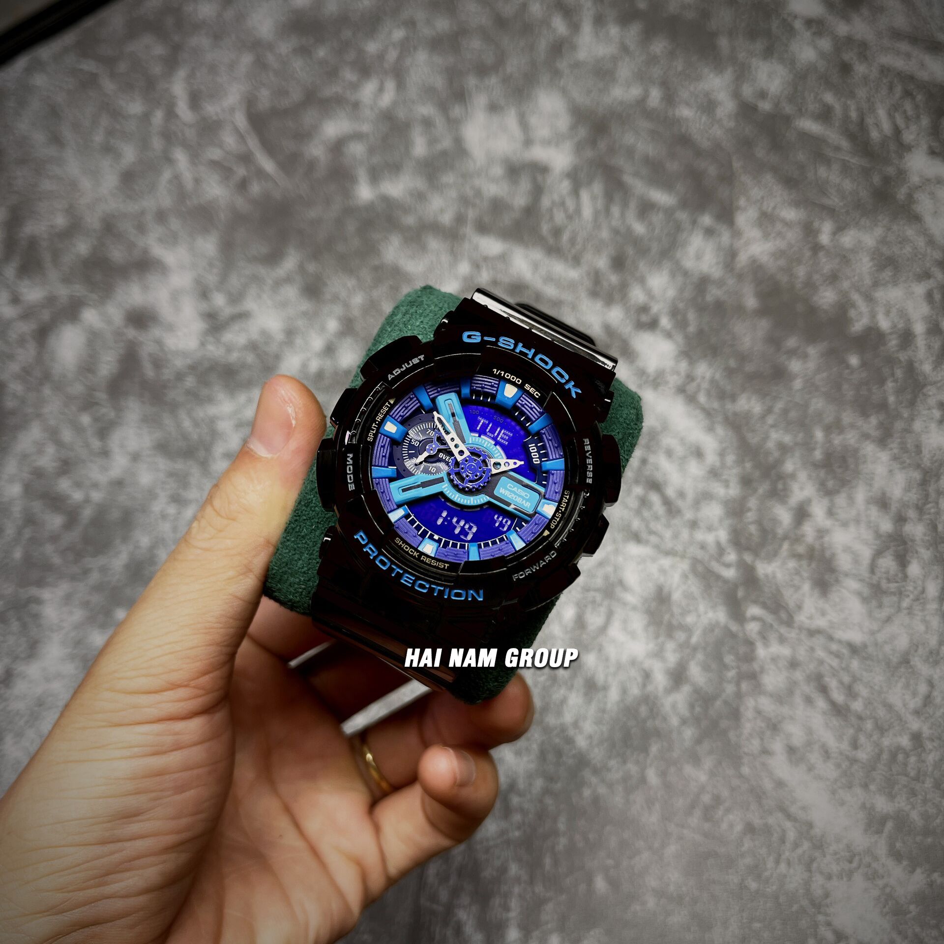 Đồng hồ nam nữ G-SHOCK GA-110HC-1A REP 1:1 Đen Mặt Xanh Tím tại Hải Nam Group 2
